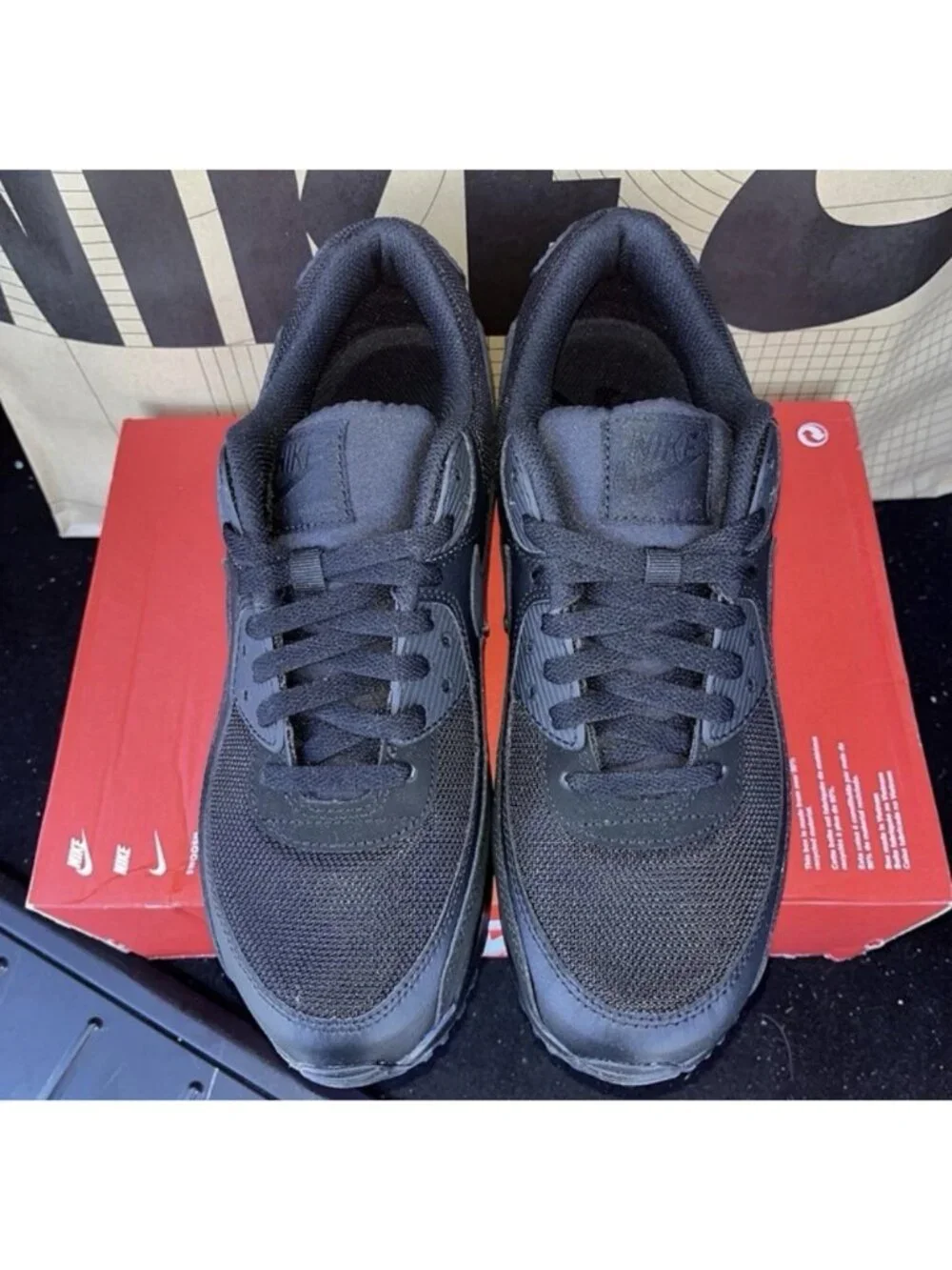 NEW Nike Air Max 90 Recraft Triple Black - Men's Size 11 (CN8490-003)